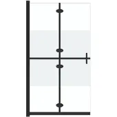vidaXL Inloopdouchewand inklapbaar 100x190 cm ESG-glas halfmat