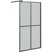 vidaXL Inloopdouchescherm 100x195 cm donker gehard glas