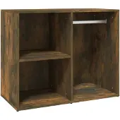 vidaXL Kledingkast 80x40x65 cm bewerkt hout gerookt eikenkleurig