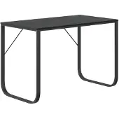 vidaXL Computerbureau 110x60x73 cm spaanplaat zwart