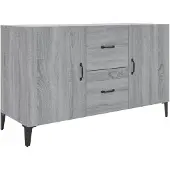 vidaXL Dressoir 100x36x60 cm bewerkt hout grijs sonoma eikenkleurig