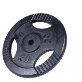 Gorilla Sports Halterschijf 20 kg gripper gietijzer zwart