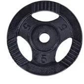 Gorilla Sports Halterschijf 5 kg Gripper Zwart