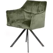 Dimehouse Set van 2 eetkamerstoelen Suze velvet groen