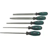 BRÜDER MANNESMANN Ensemble de limes de mécanicien Cinq pièces 200 mm
