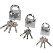 BRÜDER MANNESMANN Hangsloten set 3 dlg chroom (Hobby) - 41430