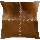Mars & More Kussen dekensteek koe bruin/wit 45x45cm