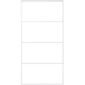 vidaXL Schuifdeur 102,5x205 cm ESG-glas en aluminium wit
