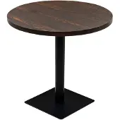 vidaXL Bistrotafel rond 80x75 cm MDF en staal donker essenkleur