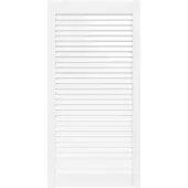 vidaXL Kastdeur met lamellen 99,3x49,4 cm massief grenenhout wit