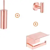 Guido Gusto Toilet accessoires set Mat rose goud exclusief
