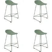 Livin24 Scandinavische Barkruk Ellen groen 66cm - barkrukken set van 4 - barstoel