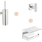 Guido Gusto Toilet accessoires set chroom design