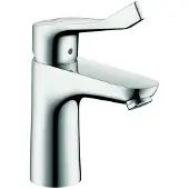 Hansgrohe Focus CoolStart wastafelkraan waterbesparend met verlengde greep chroom