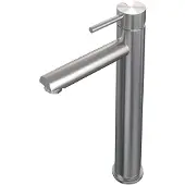 Brauer Wastafelmengkraan Brushed Edition Coldstart Opbouw Hoog Ronde Hendel Geborsteld RVS PVD