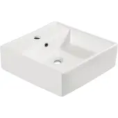 Wiesbaden Larx wastafel 38.5x38.5x13cm wit