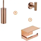 Guido Gusto Toilet accessoires set Copper exclusief