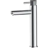 Sanilux Wastafelmengkraan Flowy Opbouw Hoog Rond Met Geribbeld Knop Chroom
