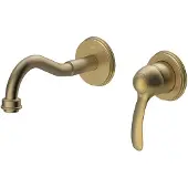 Tres Inbouw wastafelmengkraan clasic gebogen 1 hendel verouderd messing mat