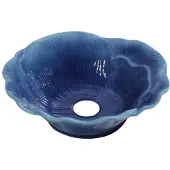 Best design Waskom Flower 40 cm Keramiek Glanzend Blauw