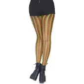 Leg avenue Rasta striped fishnet tights