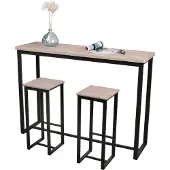 Urban Living - Industriële Bartafel + 2 krukken - Rechthoek