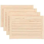 vidaXL Kastdeuren met lamellen 4 st 39,5x59,4 cm massief grenenhout