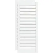 vidaXL Kastdeuren met lamellen 2 st 99,3x39,4 cm grenenhout wit
