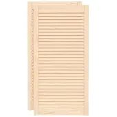 vidaXL Kastdeuren met lamellen 2 st 99,3x49,4 cm massief grenenhout