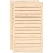 vidaXL Kastdeuren met lamellen 2 st 99,3x59,4 cm massief grenenhout