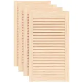 vidaXL Kastdeuren met lamellen 4 st 69x39,4 cm massief grenenhout