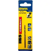 Irwin Metaalboor - - HSS KOBALT 3.2x65 mm - Hoogwaardige staal - Kruispunt 135 - Norm DIN 338