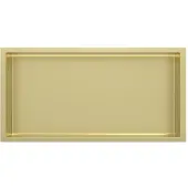 Guido Gusto Mat goud RVS Inbouwnis 30x60x10cm met LED verlichting