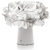Slamp Tafellampe , Clizia, dimbare, Grijs, Woonkamer, Kunststof, Designer
