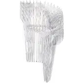 Slamp Design wandlamp Aria, dimbaar, helder / transparant, Woon-/ Eetkamer, Kunststof, Design, Wandlamp design