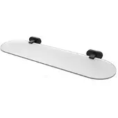 Creavit Glaswandplank voor wastafel, zwart