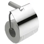 Wiesbaden Ida toiletrolhouder met klep chroom