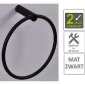 Boss & Wessing BWS Handdoekring Mia Rond Mat Zwart
