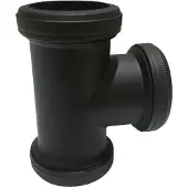 Wiesbaden Koppel T Stuk 32mm tbv Vloerbuis Mat Zwart