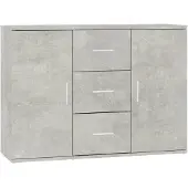 vidaXL Dressoir 91x29,5x65 cm bewerkt hout betongrijs