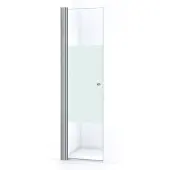 Maxaro Zircon Comfort Douchedeur | 60 cm Chroom Helder met matte strook Pendeldeur