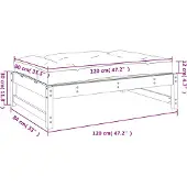 vidaXL Tuinvoetenbank 120x80 cm massief grenenhout honingbruin
