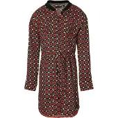 LEVV Meisjes jurk - Kaira - Donker rood retro