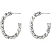 Yehwang oorbellen - Hoops Rope - Zilverkleurig
