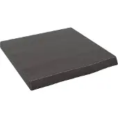 vidaXL Wastafelblad 40x40x(2-4) cm behandeld massief hout donkerbruin