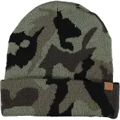 Sarlini Jongens Muts Khaki-Zwart met Camouflage