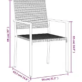 vidaXL 5-delige Tuinset poly rattan en staal