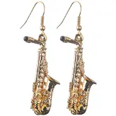Aim Music Gifts - Oorbellen altsax verguld