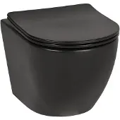 Saqu Please compact hangtoilet randloos met softclose toiletbril mat zwart