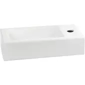 Saqu Fontein 1 kraangat Rechts 36x18x9 cm Wit
